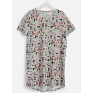 Vera bradley dog show nightgown night shirt gray size medium